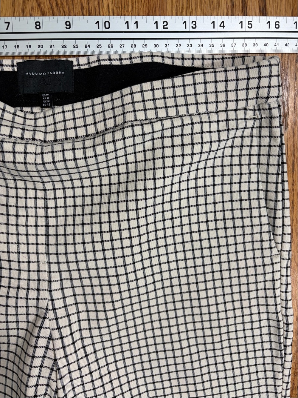 B&W Checker Print Cropped Trousers (12) - Picture 4 of 7